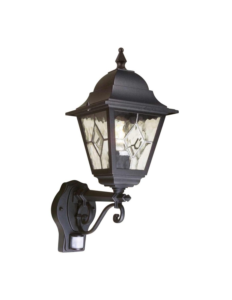 Outdoor wall lamps - Elstead Lighting Norfolk PIR sensor wall lantern - 1 light source IP44 NR1-PIR-BLACK - product kolory-swiatla.pl 1