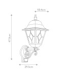 Elstead Lighting Latarnia naścienna z czujnikiem PIR Norfolk - 1 źródło światła IP44 NR1-PIR-BLACK