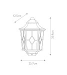 Outdoor wall lamps - Elstead Lighting Norfolk wall lantern - 1 light source IP44 NR7-2-BLK - product 5
