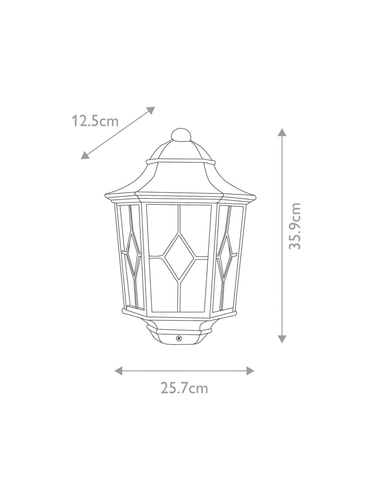 Outdoor wall lamps - Elstead Lighting Norfolk wall lantern - 1 light source IP44 NR7-2-BLK - product kolory-swiatla.pl 5
