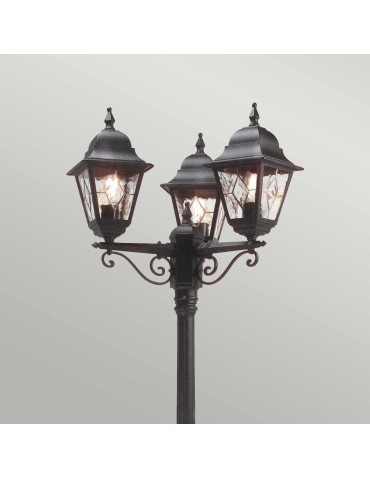 Elstead Lighting Large Norfolk standing lantern - 3 light source IP44 NR8-BLK - product 2
