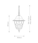 Outdoor pendant lamps - Elstead Lighting Norfolk pendant lantern - 1 light source IP44 NR9-BLK - product 5