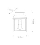 Outdoor wall lamps - Elstead Lighting Old Bailey wall lantern - 1 light source IP44 OLD-BAILEY-BR - product 5