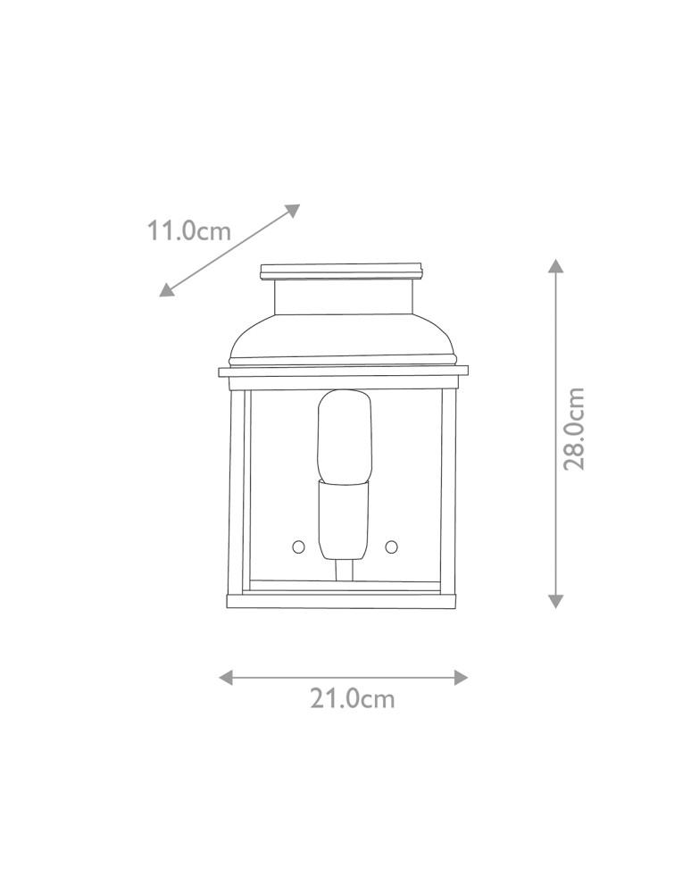 Outdoor wall lamps - Elstead Lighting Old Bailey wall lantern - 1 light source IP44 OLD-BAILEY-BR - product kolory-swiatla.pl 5