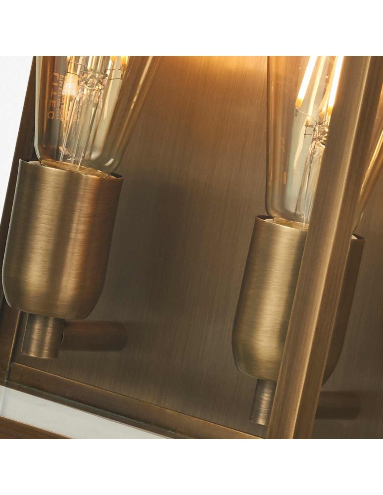 Elstead Lighting Duża latarnia naścienna Old Bailey - 2 źródła światła IP44 OLD-BAILEY-L-BR