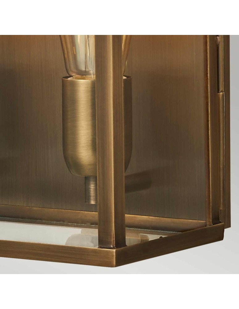 Elstead Lighting Duża latarnia naścienna Old Bailey - 2 źródła światła IP44 OLD-BAILEY-L-BR