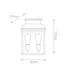 Elstead Lighting Duża latarnia naścienna Old Bailey - 2 źródła światła IP44 OLD-BAILEY-L-BR