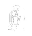 Elstead Lighting Średnia latarnia naścienna Philadelphia - 1 źródło światła IP44 PH2-M-OB