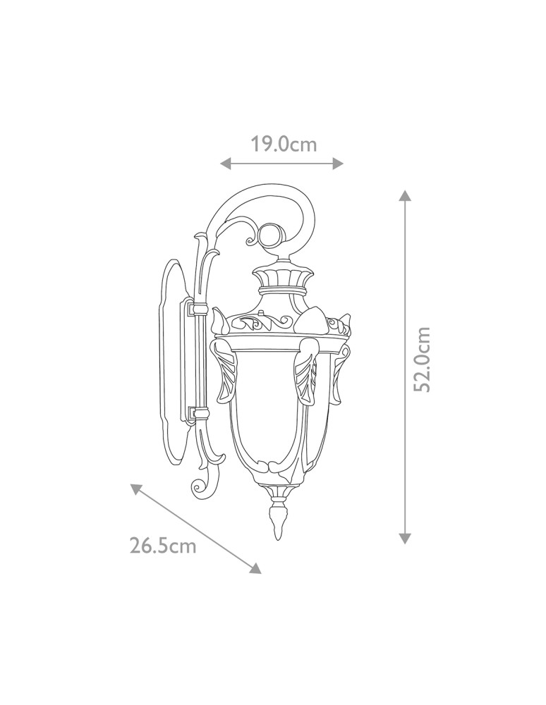 Elstead Lighting Średnia latarnia naścienna Philadelphia - 1 źródło światła IP44 PH2-M-OB