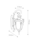 Outdoor wall lamps - Elstead Lighting Small wall lantern Philadelphia - 1 light source IP44 PH2-S-OB - product 5