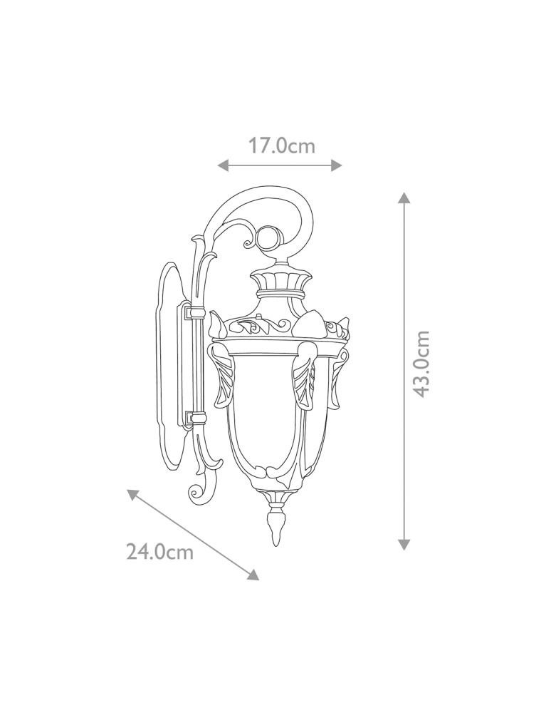 Elstead Lighting Mała latarnia naścienna Philadelphia - 1 źródło światła IP44 PH2-S-OB