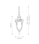 Outdoor pendant lamps - Elstead Lighting Philadelphia medium pendant lantern - 1 light source IP44 PH8-M-OB - product 5