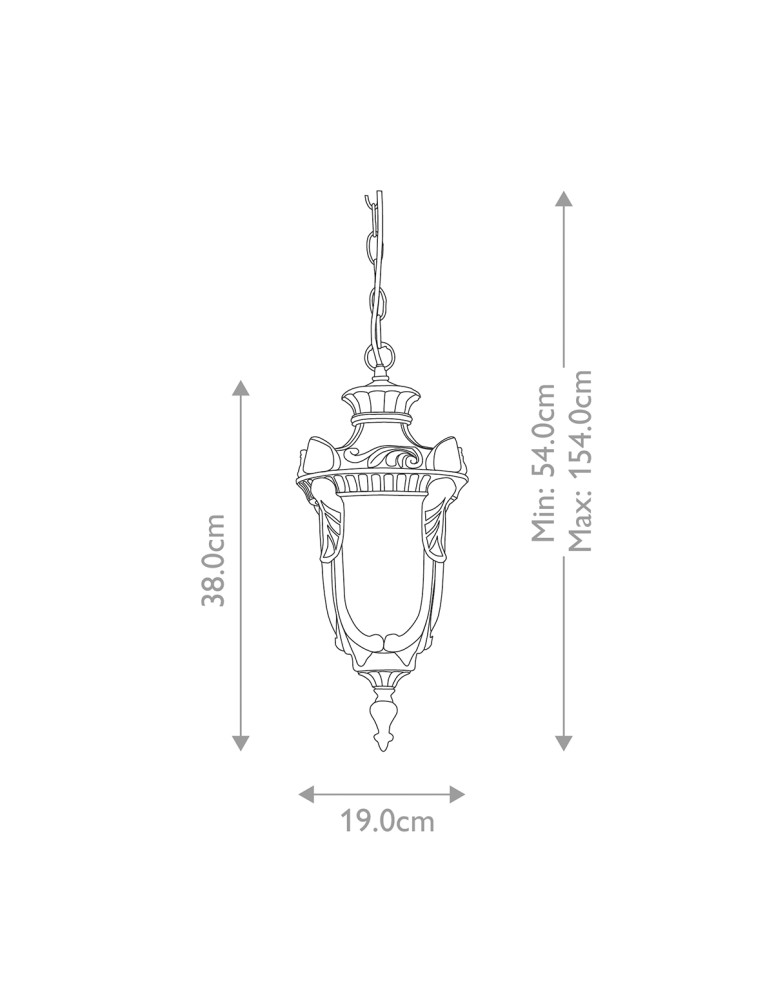 Outdoor pendant lamps - Elstead Lighting Philadelphia medium pendant lantern - 1 light source IP44 PH8-M-OB - product kolory-swiatla.pl 5