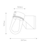 Outdoor wall lamps - Elstead Lighting Portofino wall lantern - 1 light source IP44 PORTOFINO - product 2