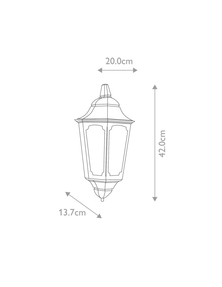 Elstead Lighting Latarnia naścienna Parish - 1 źródło światła IP44 PR7-BLACK