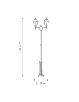 Elstead Lighting Latarnia stojąca Parish - 2 źródła światła IP44 PR8-BLACK - produkt 2