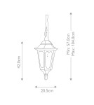 Outdoor pendant lamps - Elstead Lighting Parish pendant lantern - 1 light source IP44 PR9-BLACK - product 2