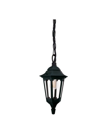 Elstead Lighting Parish Mini small pendant lantern - 1 light source IP44 PRM9-BLACK
