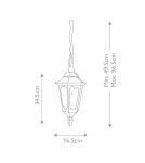 Outdoor pendant lamps - Elstead Lighting Parish Mini small pendant lantern - 1 light source IP44 PRM9-BLACK - product 2