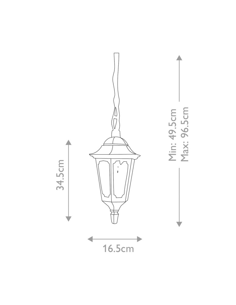 Outdoor pendant lamps - Elstead Lighting Parish Mini small pendant lantern - 1 light source IP44 PRM9-BLACK - product kolory-swiatla.pl 2