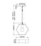 Elstead Lighting Mała lampa wisząca Bismarck - 1 źródło światła QZ-BISMARCK-MP-EK