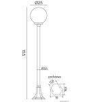 Standing garden lamps - SU-MA Balls Classic 153 cm K 5002/1/KP 250 Standing - product 3