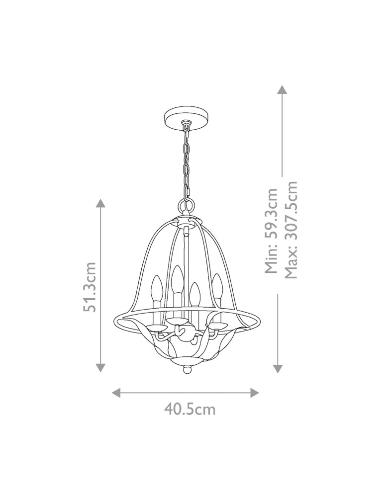 Pendant lamps - Elstead Lighting Bradbury pendant lamp - 4 light sources - Ash QZ-BRADBURY-4P-GK. - product kolory-swiatla.pl 5