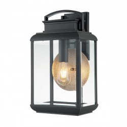 Elstead Lighting Duża latarnia naścienna Byron - 1 źródło światła - Grafitowe IP44 QZ-BYRON-L-GR