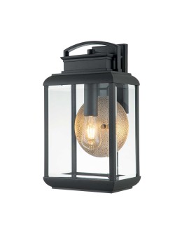 Elstead Lighting Duża latarnia naścienna Byron - 1 źródło światła - Grafitowe IP44 QZ-BYRON-L-GR
