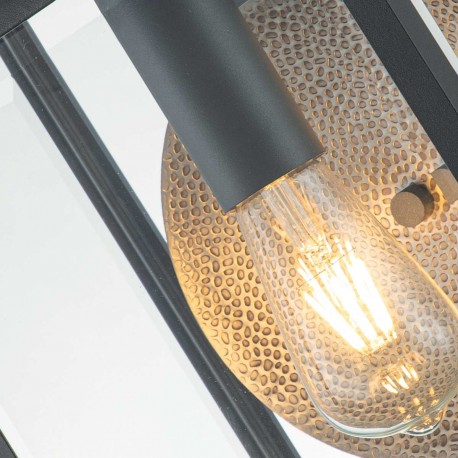 Elstead Lighting Duża latarnia naścienna Byron - 1 źródło światła - Grafitowe IP44 QZ-BYRON-L-GR