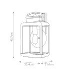 Outdoor wall lamps - Elstead Lighting Large Byron wall lantern - 1 light source - Graphite IP44 QZ-BYRON-L-GR - product 6