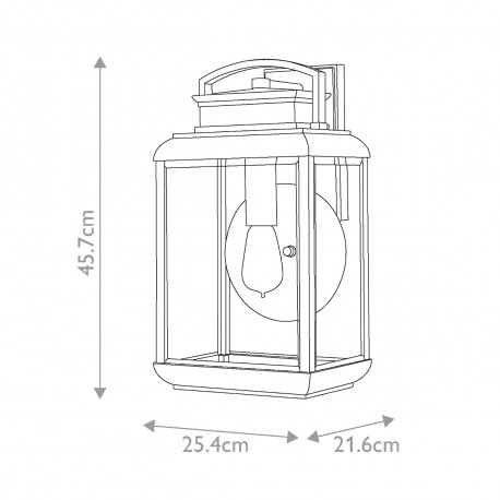 Elstead Lighting Duża latarnia naścienna Byron - 1 źródło światła - Grafitowe IP44 QZ-BYRON-L-GR