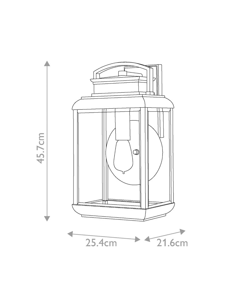 Outdoor wall lamps - Elstead Lighting Large Byron wall lantern - 1 light source - Graphite IP44 QZ-BYRON-L-GR - product kolory-swiatla.pl 6