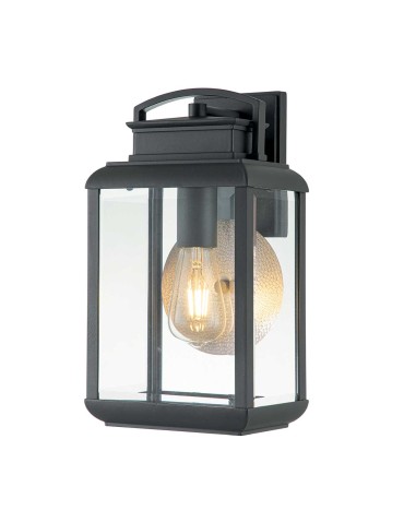 Elstead Lighting Średnia latarnia naścienna Byron - 1 źródło światła - Grafitowe IP44 QZ-BYRON-M-GR