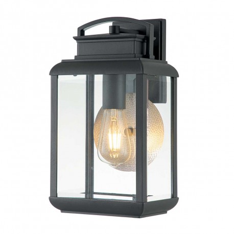 Elstead Lighting Średnia latarnia naścienna Byron - 1 źródło światła - Grafitowe IP44 QZ-BYRON-M-GR