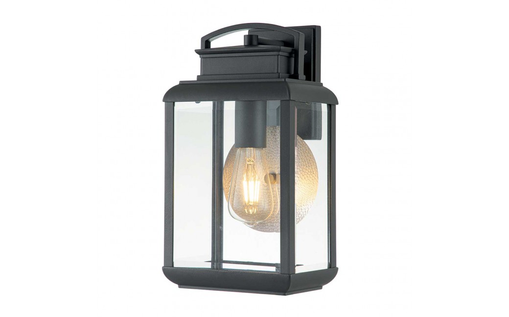 Elstead Lighting Średnia latarnia naścienna Byron - 1 źródło światła - Grafitowe IP44 QZ-BYRON-M-GR