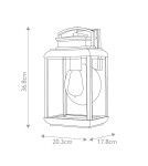 Outdoor wall lamps - Elstead Lighting Byron medium wall lantern - 1 light source - Graphite IP44 QZ-BYRON-M-GR - product 6