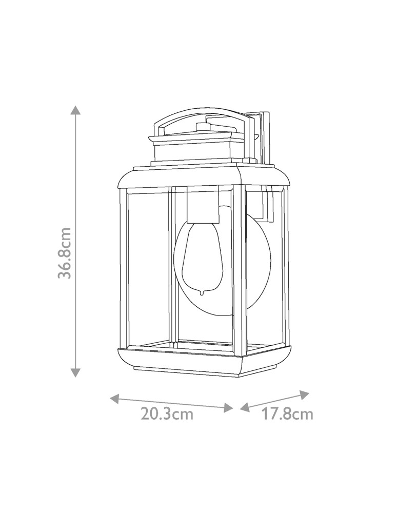 Outdoor wall lamps - Elstead Lighting Byron medium wall lantern - 1 light source - Graphite IP44 QZ-BYRON-M-GR - product kolory-swiatla.pl 6