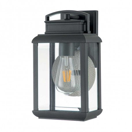 Elstead Lighting Mała latarnia naścienna Byron - 1 źródło światła - Grafitowe IP44 QZ-BYRON-S-GR