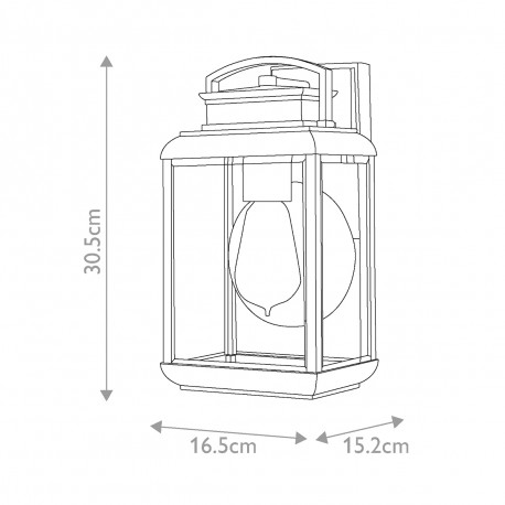 Elstead Lighting Mała latarnia naścienna Byron - 1 źródło światła - Grafitowe IP44 QZ-BYRON-S-GR