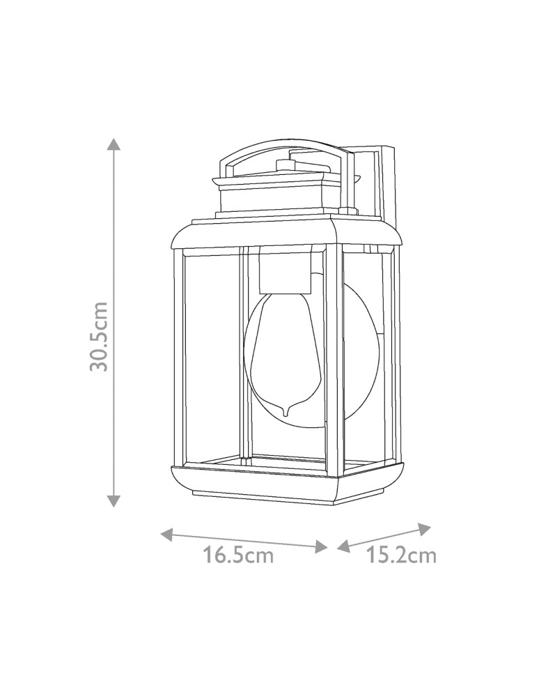 Outdoor wall lamps - Elstead Lighting Small wall lantern Byron - 1 light source - Graphite IP44 QZ-BYRON-S-GR - product kolory-swiatla.pl 6
