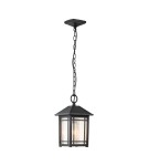 Outdoor pendant lamps - Elstead Lighting Cedar Point medium pendant lantern - 1 light source IP44 QZ-CEDAR-POINT8-M-BK - product 1
