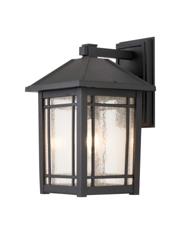 Elstead Lighting Large Cedar Point wall lantern - 1 light source IP44 QZ-CEDAR-POINT-L-BK