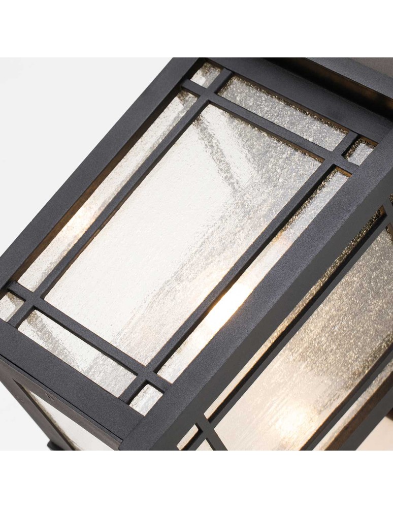 Outdoor wall lamps - Elstead Lighting Large Cedar Point wall lantern - 1 light source IP44 QZ-CEDAR-POINT-L-BK - product kolory-swiatla.pl 4