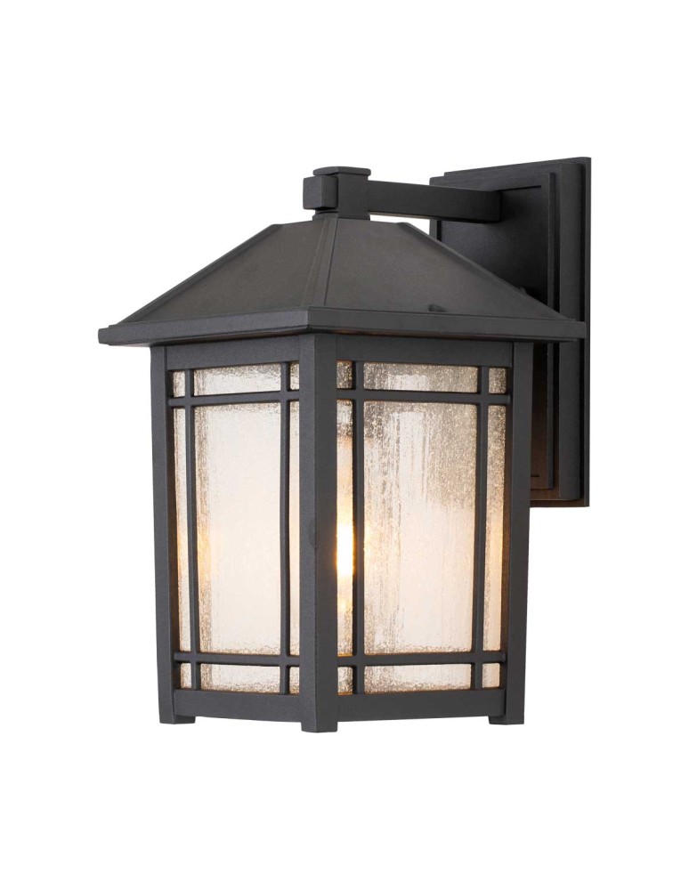 Outdoor wall lamps - Elstead Lighting Cedar Point medium wall lantern - 1 light source IP44 QZ-CEDAR-POINT-M-BK - product kolory-swiatla.pl 1