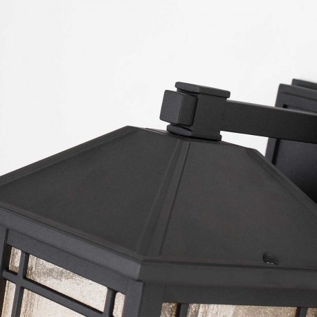 Elstead Lighting Średnia latarnia naścienna Cedar Point - 1 źródło światła IP44 QZ-CEDAR-POINT-M-BK