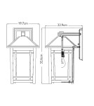 Outdoor wall lamps - Elstead Lighting Cedar Point medium wall lantern - 1 light source IP44 QZ-CEDAR-POINT-M-BK - product 5