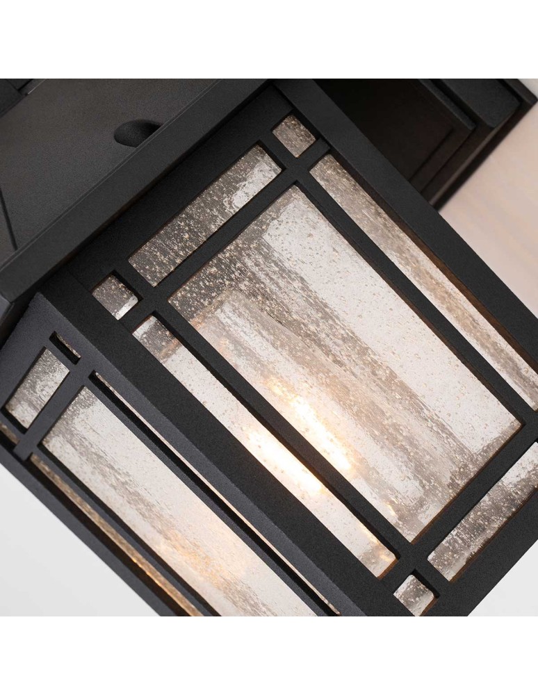 Outdoor wall lamps - Elstead Lighting Cedar Point small wall lantern - 1 light source IP44 QZ-CEDAR-POINT-S-BK - product kolory-swiatla.pl 3