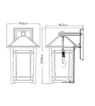 Outdoor wall lamps - Elstead Lighting Cedar Point small wall lantern - 1 light source IP44 QZ-CEDAR-POINT-S-BK - product 5