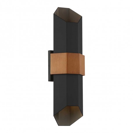 Elstead Lighting Duża latarnia naścienna LED Chasm IP44 QZ-CHASM-L-BKW